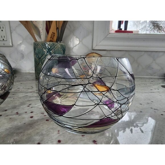 PARTY LITE CALYPSO MOZAIC VOTIVE/TEALIGHT HOLDER EUC *RETIRED* - Picture 1 of 2